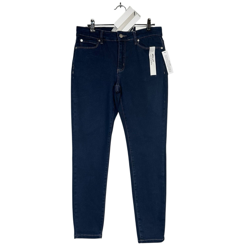 TAHARI Kelly Classic Skinny Jeans Women's Size 6/28 Blue Mid Rise Dark Wash